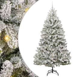 Berkfield Home Artificial Christmas Tree Green & White 240 cm PVC & Metal - thumbnail 2