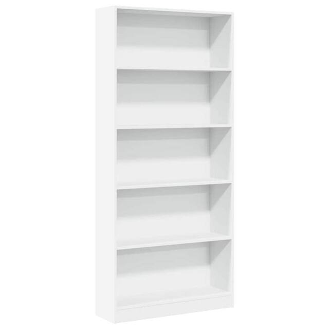 Berkfield Home Bookcase White 80x24x176 cm Engineered Wood - Size: 80 x 24 x 176 cm - image 1
