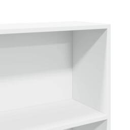 Berkfield Home Bookcase White 80x24x176 cm Engineered Wood - Size: 80 x 24 x 176 cm - thumbnail 7