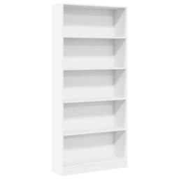 Berkfield Home Bookcase White 80x24x176 cm Engineered Wood - Size: 80 x 24 x 176 cm - thumbnail 1