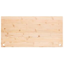 Berkfield Home Desk Top 110x55x2.5 cm Solid Wood Pine in Brown - thumbnail 4