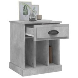 Berkfield Home Bedside Cabinet Concrete Grey 43x36x50 cm - Size: 43 x 36 x 50 cm - thumbnail 5