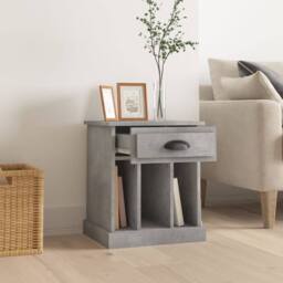 Berkfield Home Bedside Cabinet Concrete Grey 43x36x50 cm - Size: 43 x 36 x 50 cm - thumbnail 3