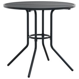Berkfield Home Patio Table Round Anthracite √ò80x72.5 cm Powder-coated Steel - Size: 80x72.5 cm - thumbnail 2