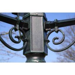 Berkfield Home Garden Light Post 3-arms 215 cm Dark Green/Black Aluminium in Green - thumbnail 5