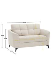 More4Homes Solna 2 Seater Scandi Style Fabric Living Room Sofa in Beige - thumbnail 8