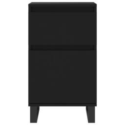 Berkfield Home Sideboards 2 pcs Black 40x35x70 cm Engineered Wood - Size: 40 x 35 x 70 cm - thumbnail 6