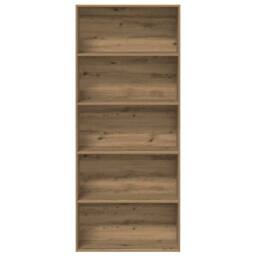Berkfield Home Classic Book Cabinet Artisian Oak 80x30x189 cm Engineered Wood in Brown - Size: 80 x 30 x 189 cm - thumbnail 4
