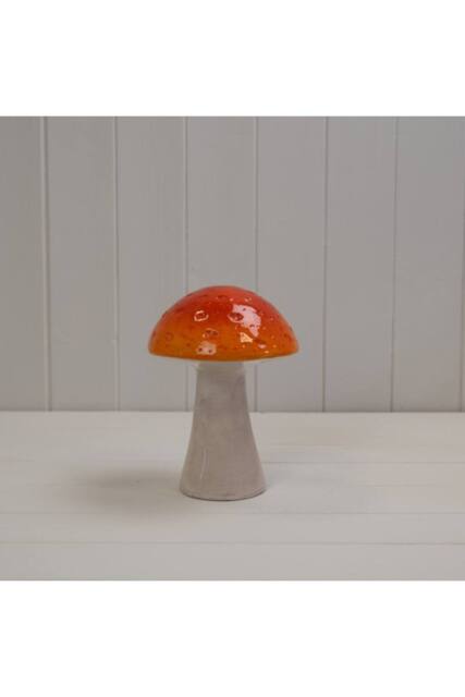 KDMD Orange & Grey Statement Ceramic Mushroom - image 1