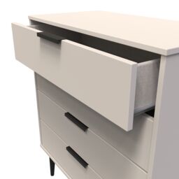 Ready Assembled 2 U Fuji 4 Drawer Chest (Ready Assembled) in Taupe - thumbnail 5