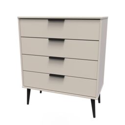 Ready Assembled 2 U Fuji 4 Drawer Chest (Ready Assembled) in Taupe - thumbnail 3
