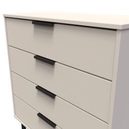 Ready Assembled 2 U Fuji 4 Drawer Chest (Ready Assembled) in Taupe - thumbnail 4