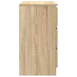 Berkfield Home Sideboard with Drawer Sonoma Oak 71x35x65 cm Engineered Wood in Light Tan - Size: 71 x 35 x 65 cm - thumbnail 7