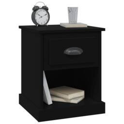 Berkfield Home Bedside Cabinets 2 pcs Black 39x39x47.5 cm Engineered Wood - thumbnail 5