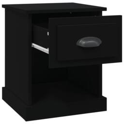 Berkfield Home Bedside Cabinets 2 pcs Black 39x39x47.5 cm Engineered Wood - thumbnail 7