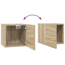 Berkfield Home Modern 8 Piece TV Cabinet Set Sonoma Oak Engineered Wood in Tan - thumbnail 9