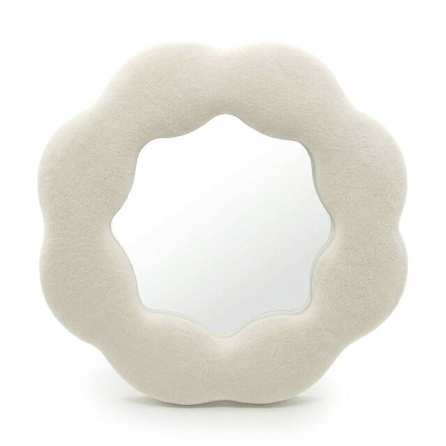 Serenityy Soft Wall Flower Mirror - Stone, 25.4 x 25.4 x 2.3 cm in Stone - Size: 0.5m x 1m - image 1