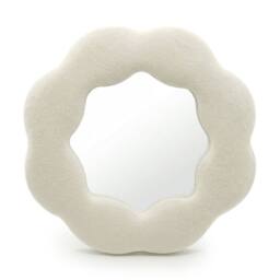 Serenityy Soft Wall Flower Mirror - Stone, 25.4 x 25.4 x 2.3 cm in Stone - Size: 0.5m x 1m