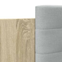 Berkfield Home Durable Bed Frame with LED without Mattress Sonoma Oak 120x190 cm in Tan - Size: Small Double - thumbnail 9