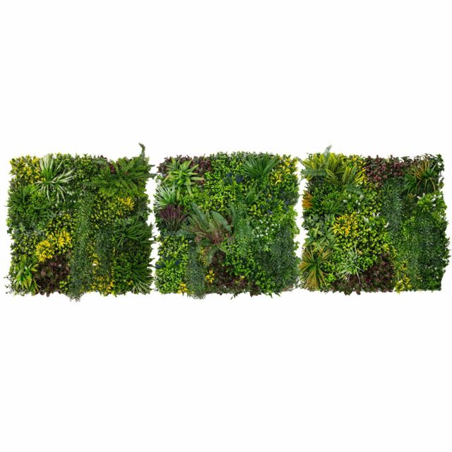 Monstershop Cassia Artificial Wall Tile x 3 - 100cm x 100cm in Green - Size: 100 cm x 100 cm - image 1