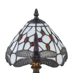 First Choice Lighting Basil - Tiffany Dragon Fly 36cm Table Lamp in Bronze - thumbnail 2