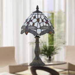 First Choice Lighting Basil - Tiffany Dragon Fly 36cm Table Lamp in Bronze - thumbnail 6