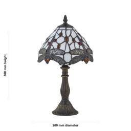 First Choice Lighting Basil - Tiffany Dragon Fly 36cm Table Lamp in Bronze - thumbnail 7