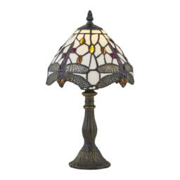First Choice Lighting Basil - Tiffany Dragon Fly 36cm Table Lamp in Bronze - thumbnail 4