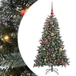 Berkfield Home Artificial Christmas Tree with 150 LEDs Green 68 x 68 x 120 cm - thumbnail 2