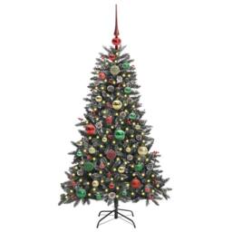 Berkfield Home Artificial Christmas Tree with 150 LEDs Green 68 x 68 x 120 cm - thumbnail 3