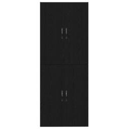 Berkfield Home Elegant Cabinets 2 pcs Black Oak 69, 5x34x180 cm Engineered Wood - Size: 5 x 34 x 180 cm - thumbnail 6