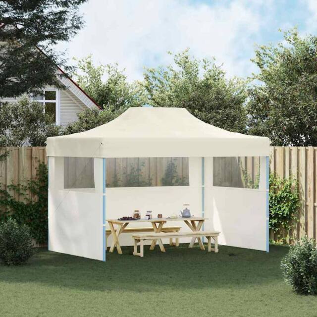 Berkfield Home Professional Folding Party Tent with 3 Sidewalls 3x4 m Steel Cream - image 1