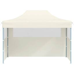 Berkfield Home Professional Folding Party Tent with 3 Sidewalls 3x4 m Steel Cream - thumbnail 4