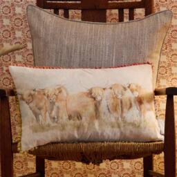 Voyage Maison Highland Cattle Printed Cushion - Size: 30 cm x 50 cm - thumbnail 1
