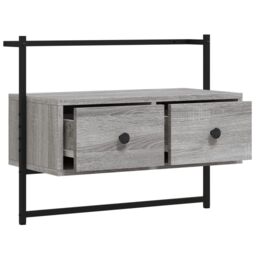 Berkfield Home TV Cabinet Wall-mounted Grey Sonoma 60.5x30x51 cm Engineered Wood - thumbnail 5