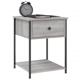 Berkfield Home Bedside Tables 2 pcs Grey Sonoma 44x45x58 cm Engineered Wood - Size: 44 x 45 x 58 cm - thumbnail 4
