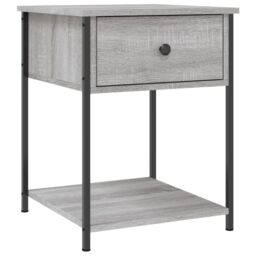 Berkfield Home Bedside Tables 2 pcs Grey Sonoma 44x45x58 cm Engineered Wood - Size: 44 x 45 x 58 cm - thumbnail 3