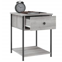 Berkfield Home Bedside Tables 2 pcs Grey Sonoma 44x45x58 cm Engineered Wood - Size: 44 x 45 x 58 cm - thumbnail 5