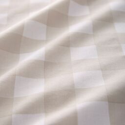 Portfolio Home Gingham Check Bedding Duvet Cover Quilt Set with Pillowcase in Brown - Size: Single - thumbnail 3