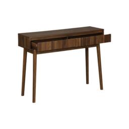 sweeek 100cm console table with grooved wooden detail in Dark Brown - thumbnail 7