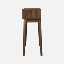 sweeek 100cm console table with grooved wooden detail in Dark Brown - thumbnail 4