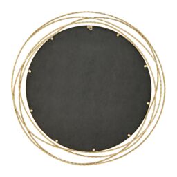 FurnitureboxUK Saskia 90cm Round Gold Art Deco Layed Metal Rope Hallway Bedroom Dining & Living Room Wall Mirror - thumbnail 3