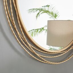 FurnitureboxUK Saskia 90cm Round Gold Art Deco Layed Metal Rope Hallway Bedroom Dining & Living Room Wall Mirror - thumbnail 4