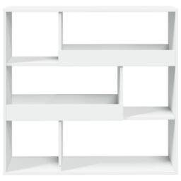 Berkfield Home Book Cabinet/Room Divider White 100x33x94.5 cm - thumbnail 4