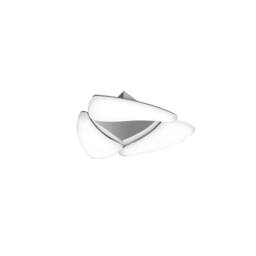 Netlighting Mistral Flush Flush Ceiling 18W LED 1620lm Chrome Frosted Acrylic in Grey - thumbnail 1