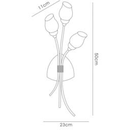 Netlighting Rimini Wall Lamp 3 Light G9 Satin Brass in Gold - thumbnail 3
