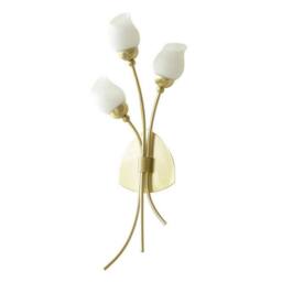 Netlighting Rimini Wall Lamp 3 Light G9 Satin Brass in Gold