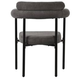 Modern Home Touch Set of 2 Modern Armrest Dining Chairs with Faux Suede Upholstery in Grey - Size: 2 Pack - thumbnail 8