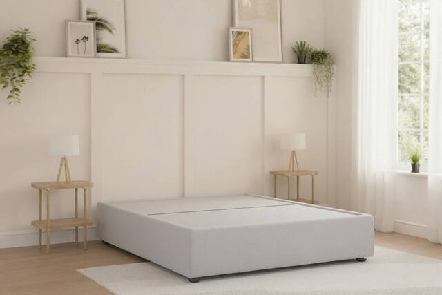 Sloomy Divan Base Steel Plush 4 Drawers in Dark Grey - Size: Double - image 1