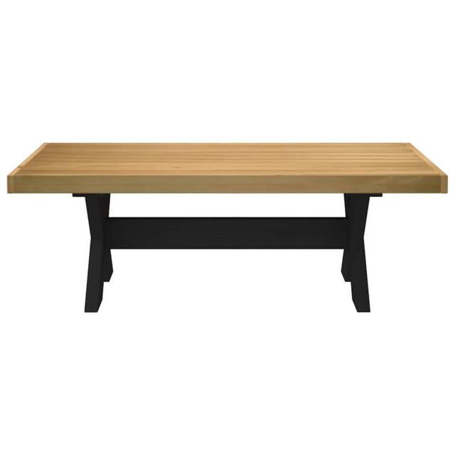 Berkfield Home Decorative Coffee Table NOAIN X-Shaped Legs 120x60x40 cm Solid Wo in Brown - Size: 120 x 60 x 40 cm - image 1
